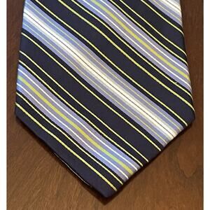 Vintage Jones New York Blue Green 100% Imported Silk Men’s Neck Tie Made In USA